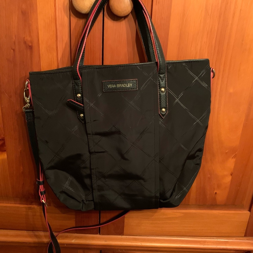 Vera Bradley bag. Black with red detail in straps